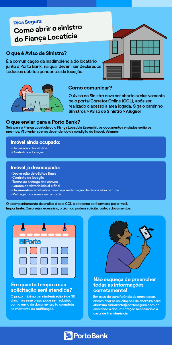 Como abrir o sinistro do Fiança Locatícia?